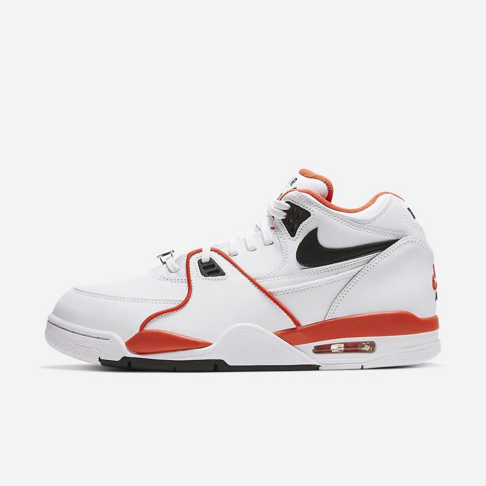 Sneakers Nike Air Flight 89 EMB Blanche 6901-542 White/Team Orange/Black Homme | ZLQ-31395129